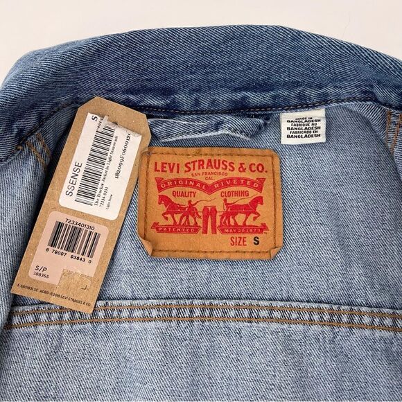 NWT Levis Light Stonewash Denim Jean Trucker Jacket - Picture 9 of 11